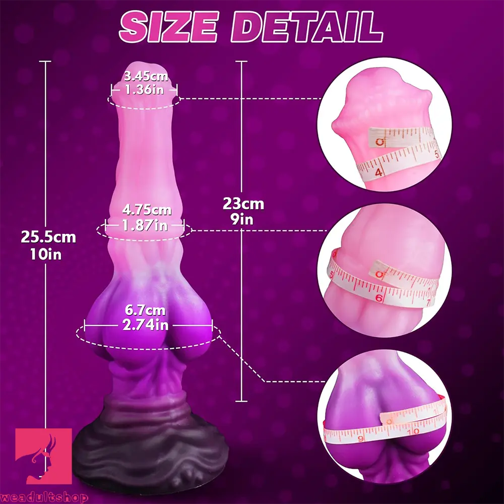 10in Big Knot Horse Feeling Head Monster Silicone Masturbation Dildo