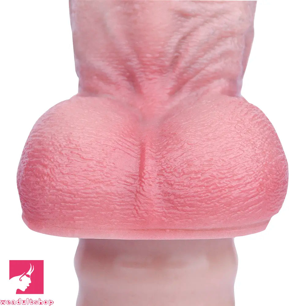 10.82in Real Feeling Double Layer Silicone Soft Handle Flexible Feel Dildo