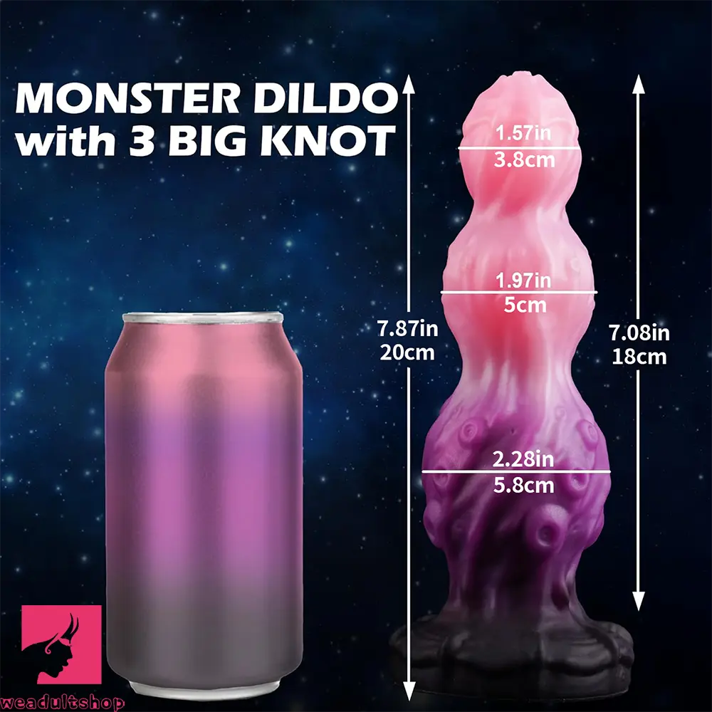 7.87in Tentacle Fantasy Knot Silicone Dildo Couple Intimacy Game Cock