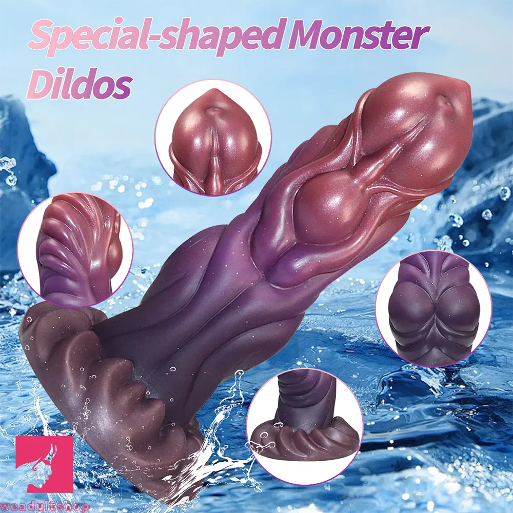 8.26in Creature Knot Silicone Fantasy Luminous Flexible Feeling Dildo