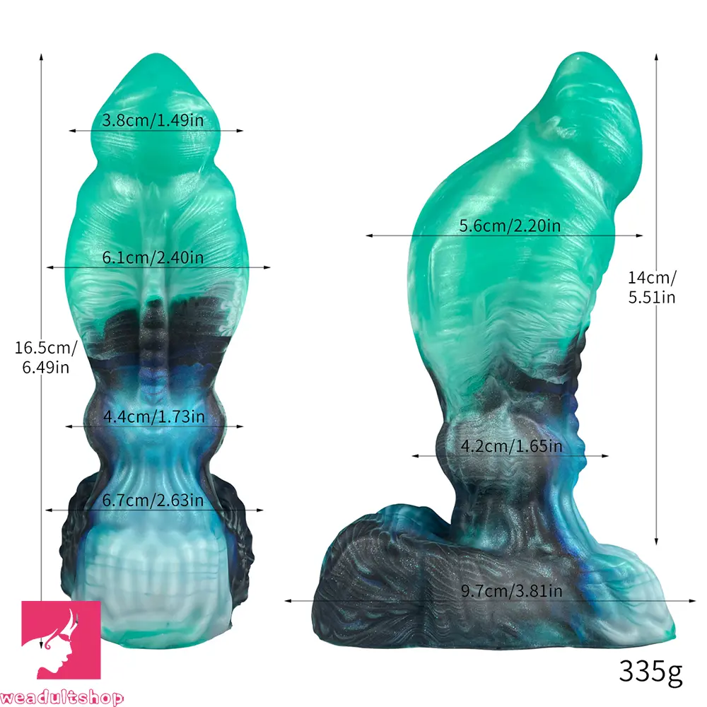 6.49in Fantasy Creature Knot Silicone Dildo with Suction Cup Feeling Toy