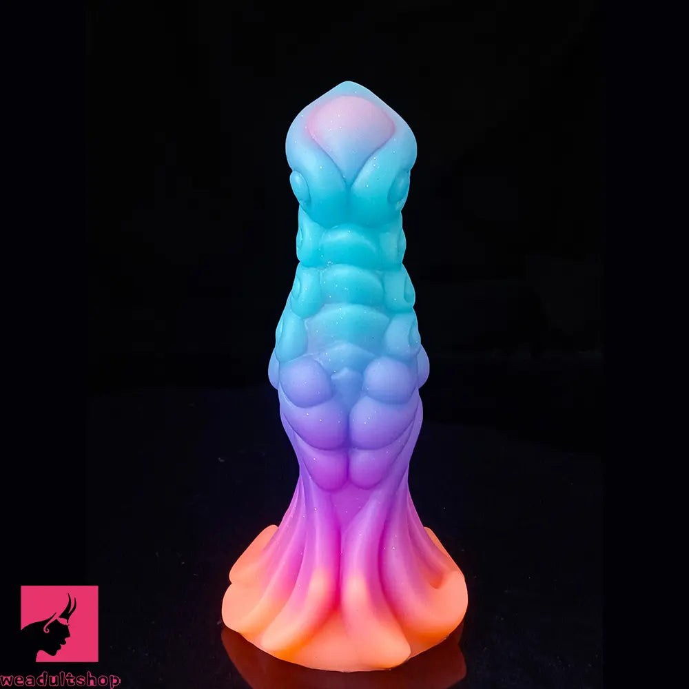 7.87in Monster Knot Luminous Dildo With Ribs Adult Sex Masturbator