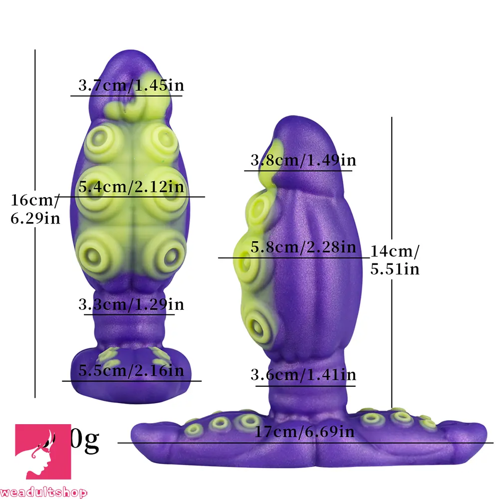 6.29in Tentacle Fantasy Creature Silicone Soft Dildo Vestibular Dilator