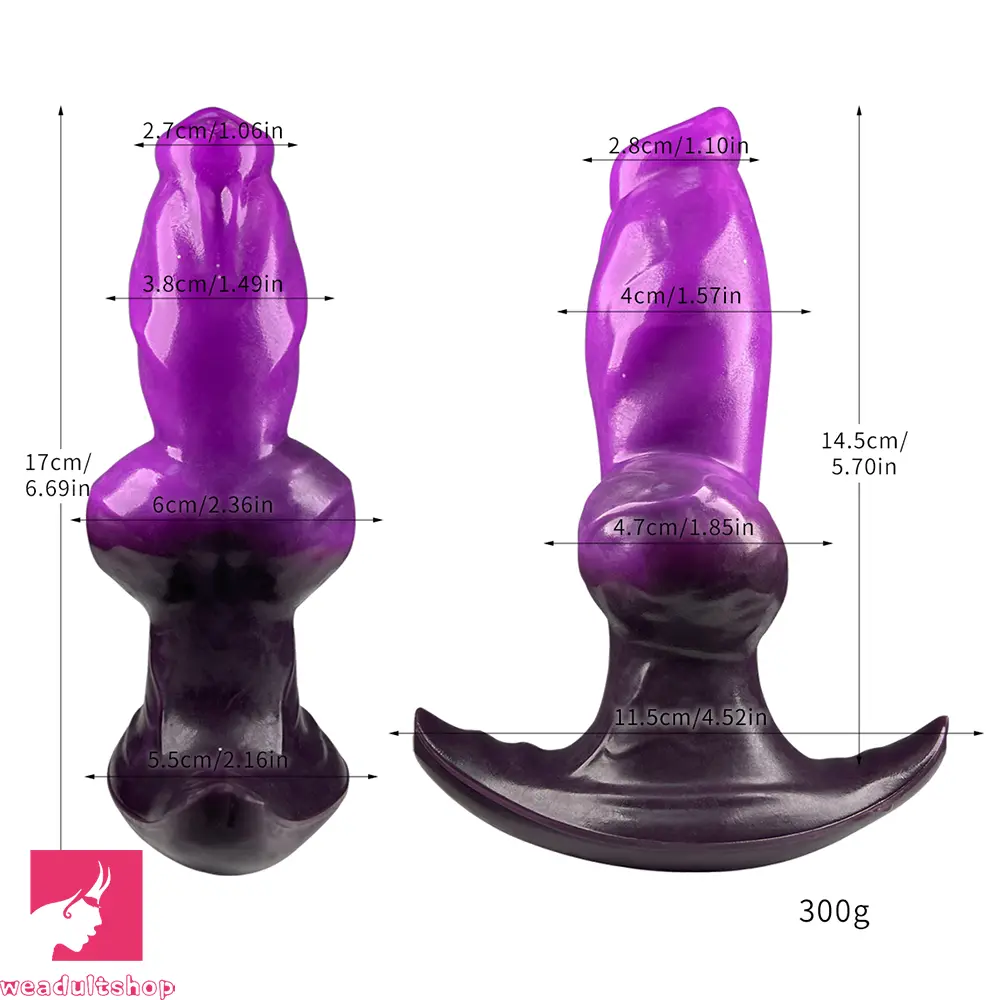 6.69in Monster Knot Inflatable Dildo For Anal Vaginal Knot Massage Toy