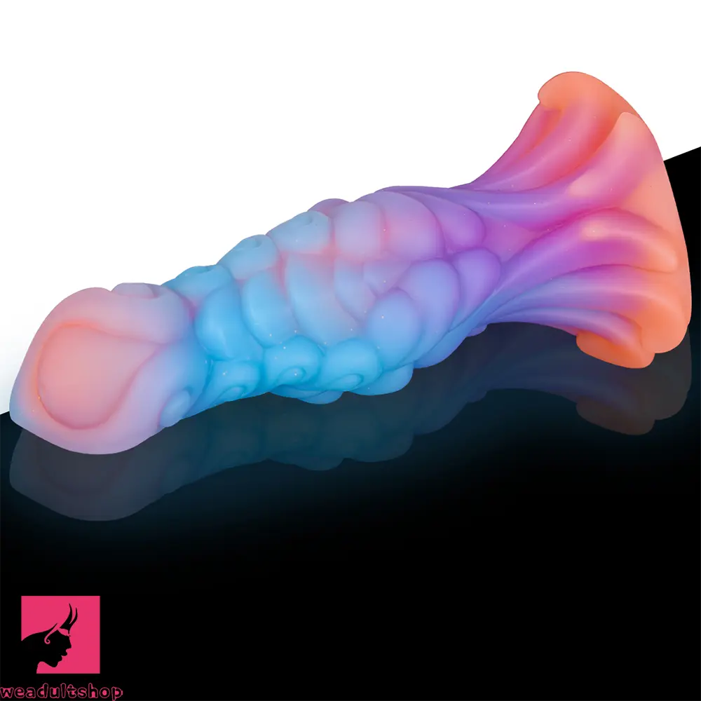 7.87in Monster Knot Luminous Dildo With Ribs Adult Sex Masturbator