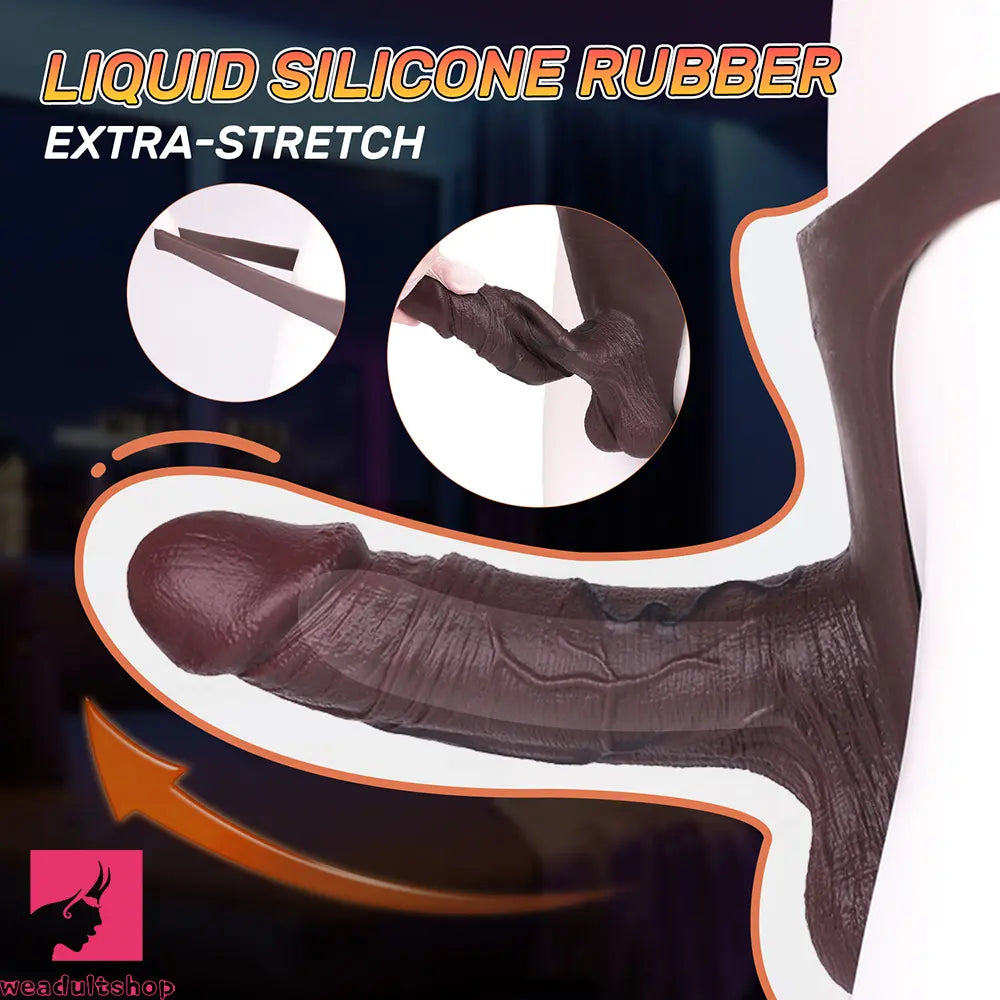7.48in Hollow Strap on Silicone Soft Dildo Panty For Manual Climax Cock