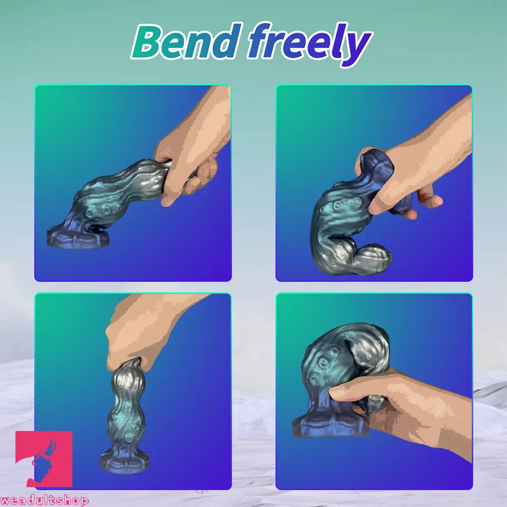 7.87in Tentacle Fantasy Knot Silicone Dildo Couple Intimacy Game Cock