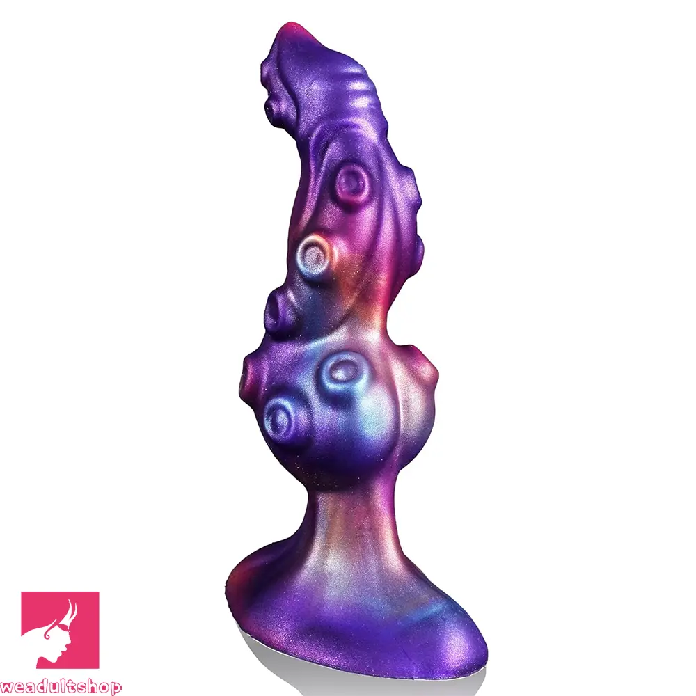 8.53in Fantasy Knot Tentacle Curved Head Silicone Dildo Prostate Feeling
