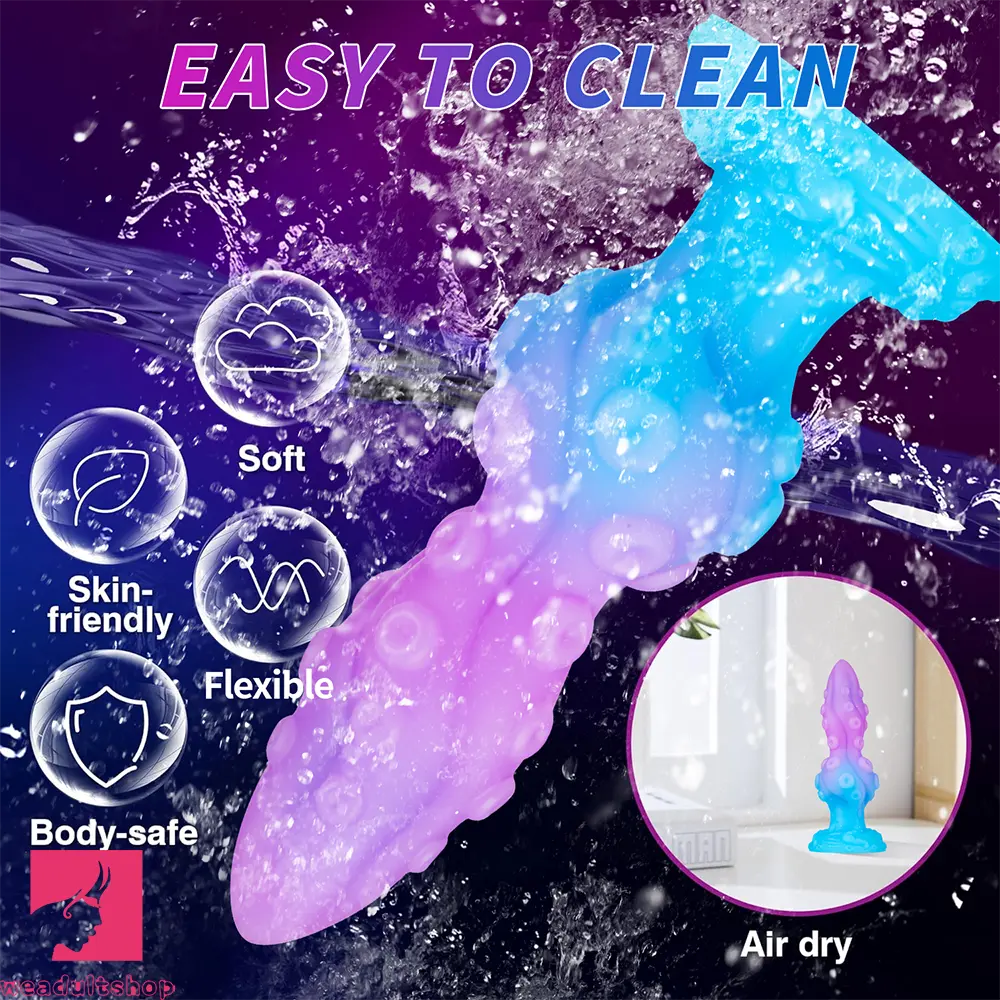 8.26in Fantasy Monster Tentacle Knot Silicone Soft Dildo For Feeling Adult