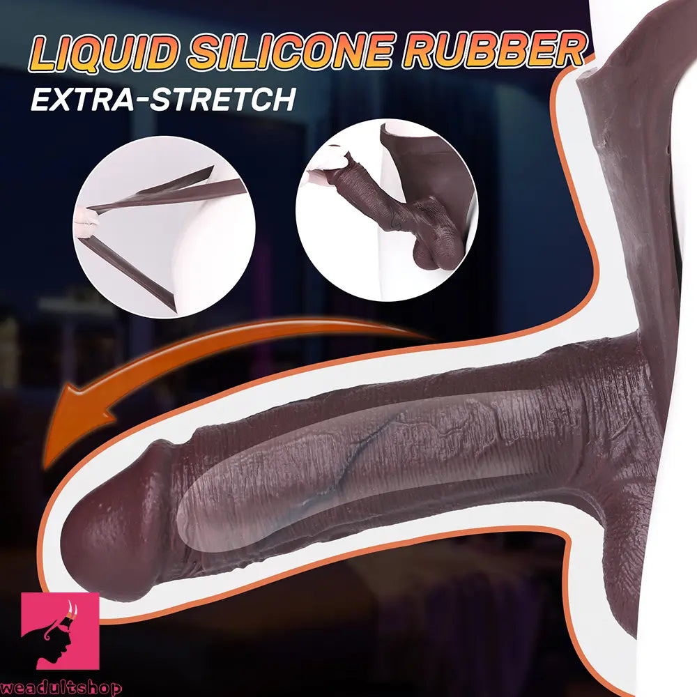8.27in Realistic Male Penis Silicone Hollow Strap on Dildo Panty For Love