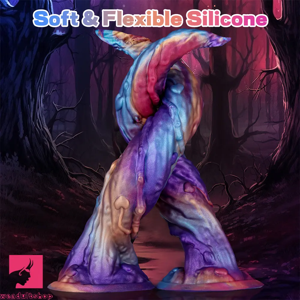 10.43in Vivid Veins Fantasy Silicone Soft Monster Dildo Couple Cock Toy
