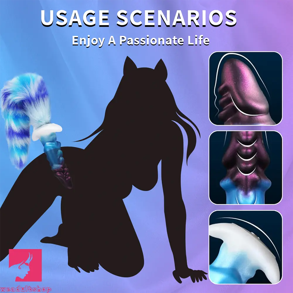 5.51in Soft Silicone Anal Tail Monster Dildo Lgbt Friendly Fantasy Love