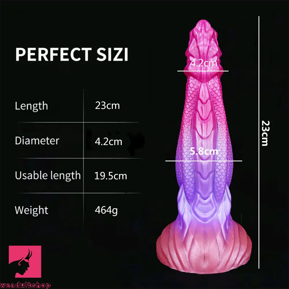 8.86in Dragon Creature Big Cock Silicone Dildo Pleasure Cock Love Toy