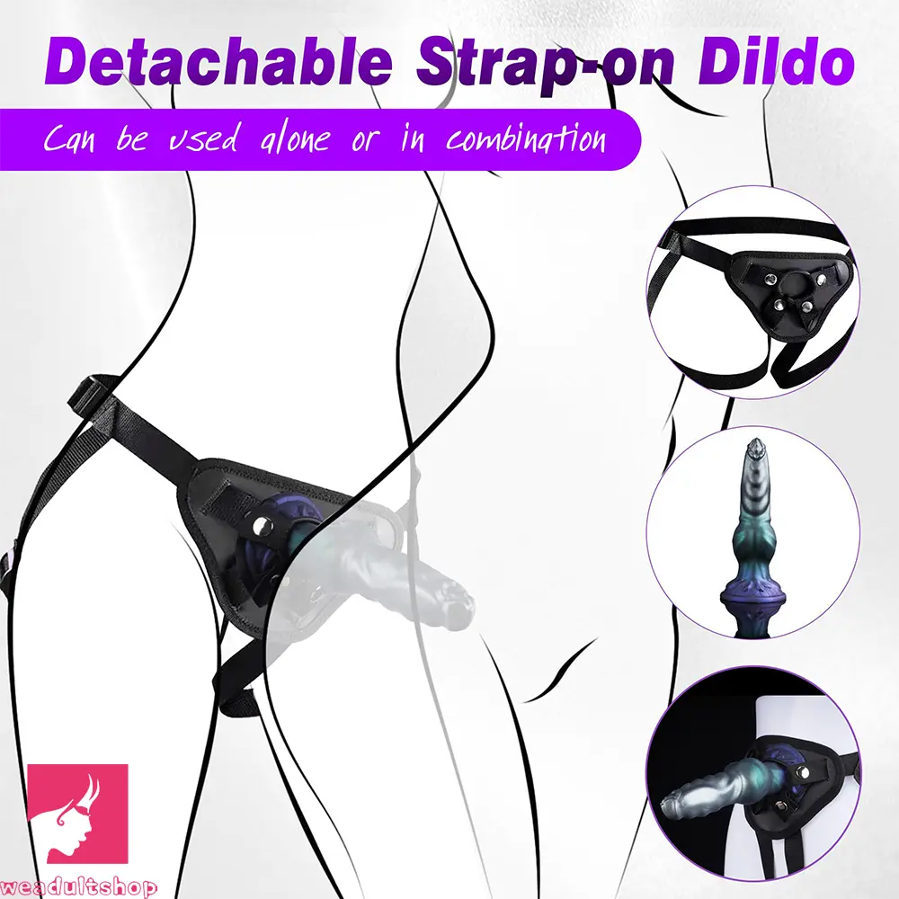 7.48in Strap on Monster Dog Knot Silicone Dildo Vaginal G-spot Sex Toy