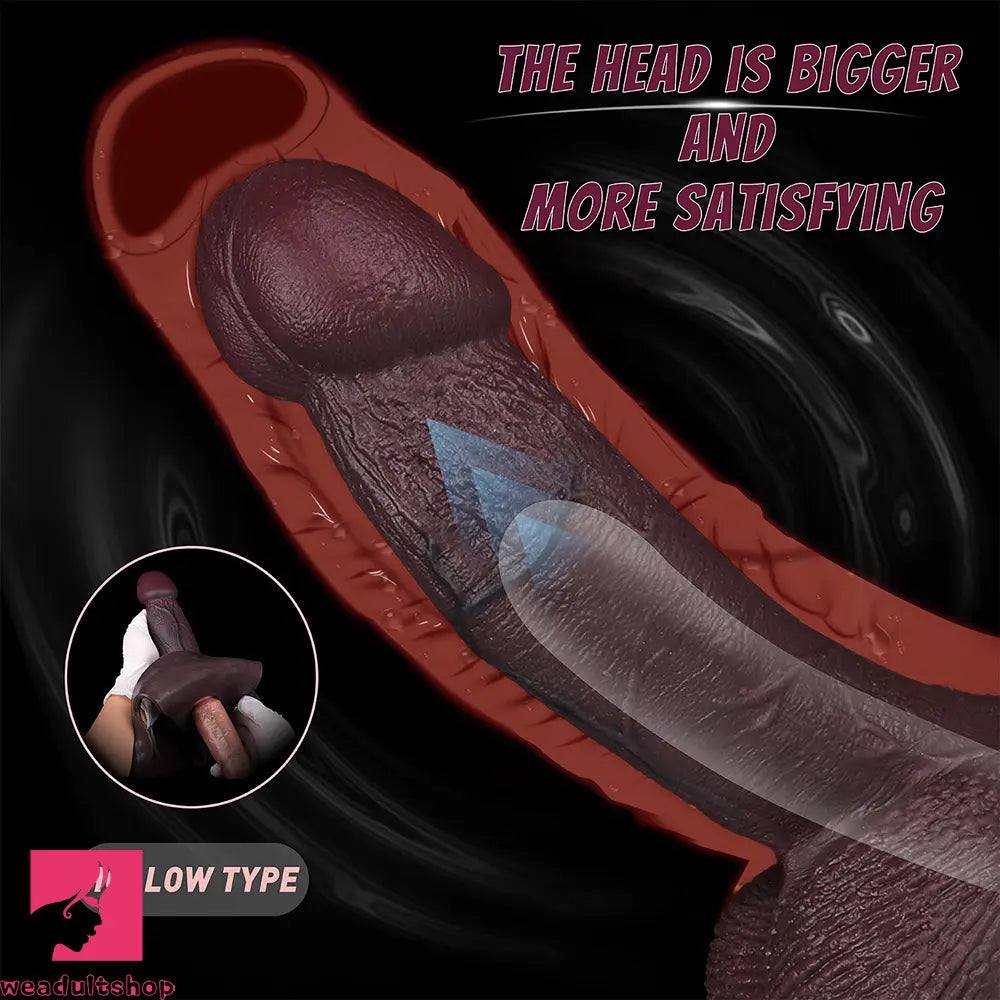 8.46in Silicone Soft Big Hollow Strap on Dildo Panty Manual Climax Cock