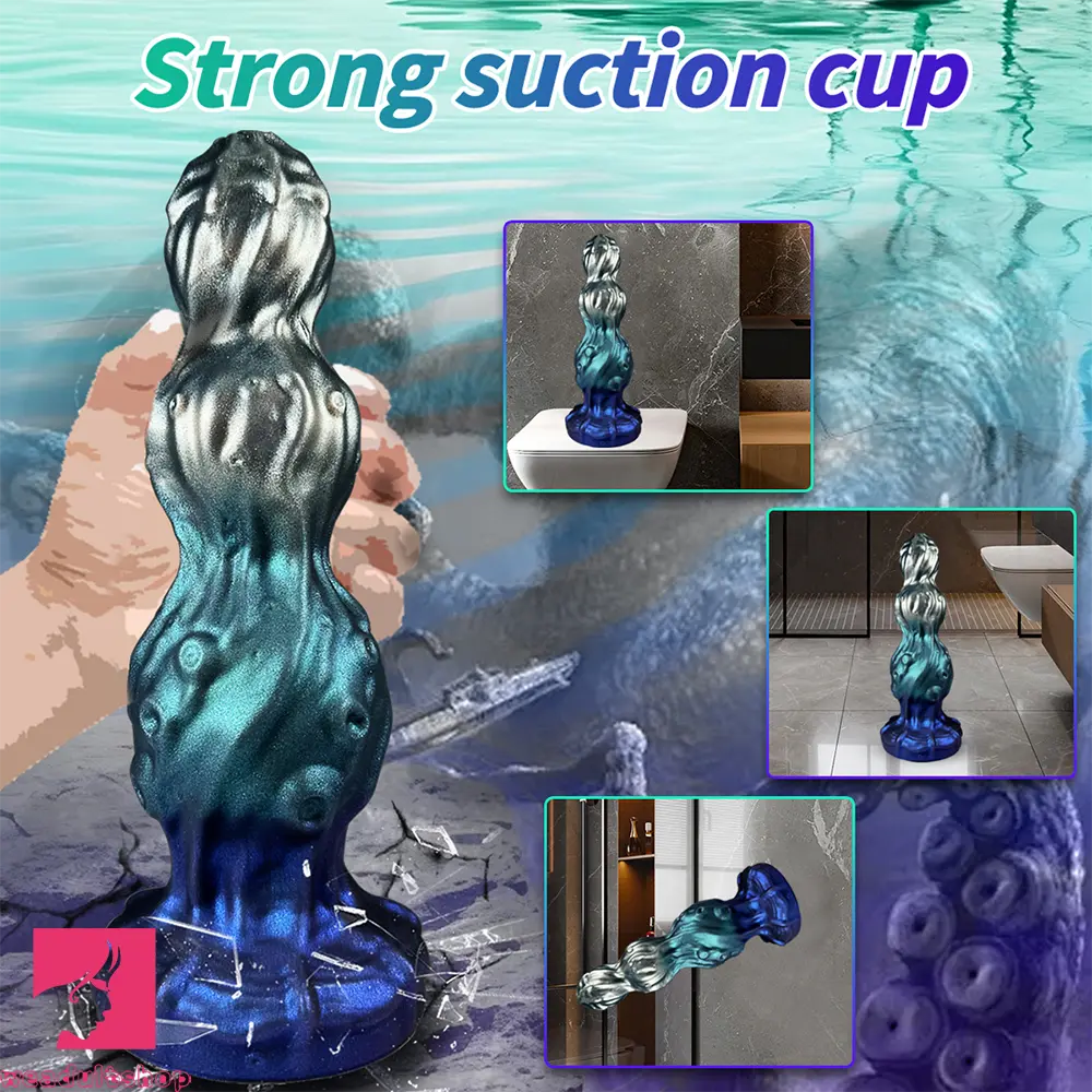 7.87in Tentacle Fantasy Knot Silicone Dildo Couple Intimacy Game Cock