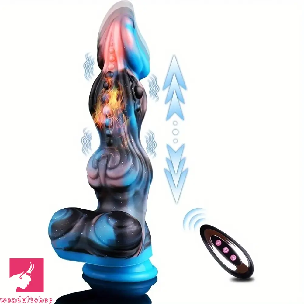 9.72in Thrusting Dragon Monster Fantasy 4IN1 Knot Dildo Automatic Heating