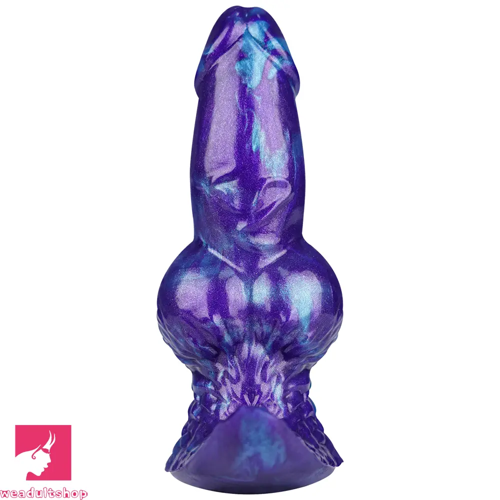 6.29in Inflatable Dog Knot Silicone Dildo Hands-free Play Adult Feel Cock