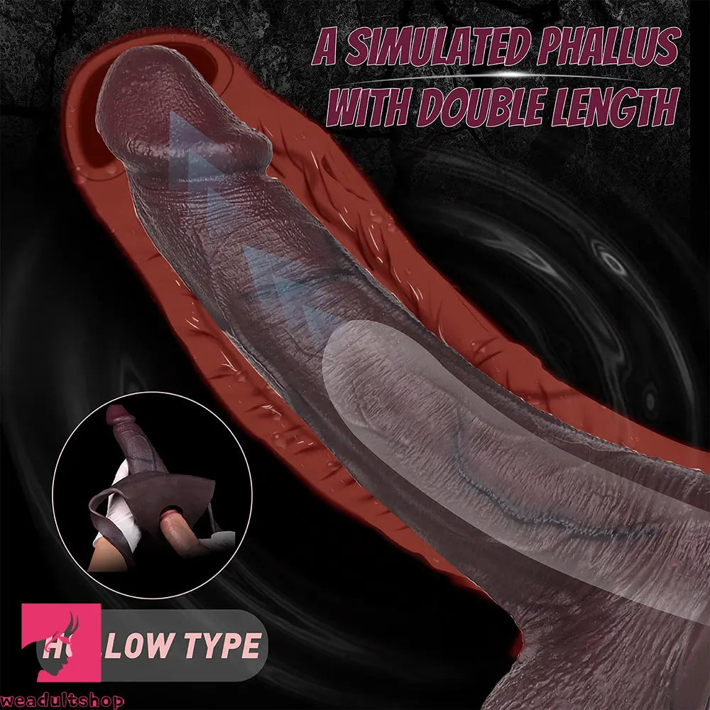 10.03in Hollow Strap on Dildo Panty Big Wearable Cock Dildo For Feeling