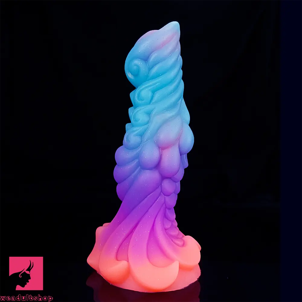 7.87in Monster Knot Luminous Dildo With Ribs Adult Sex Masturbator