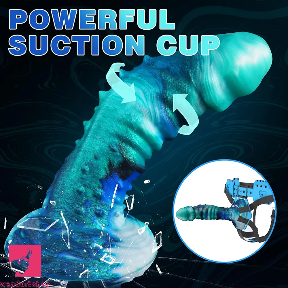 7.9in Spiked Monster Silicone Soft Dildo Pleasure Toy Anal Masturbator