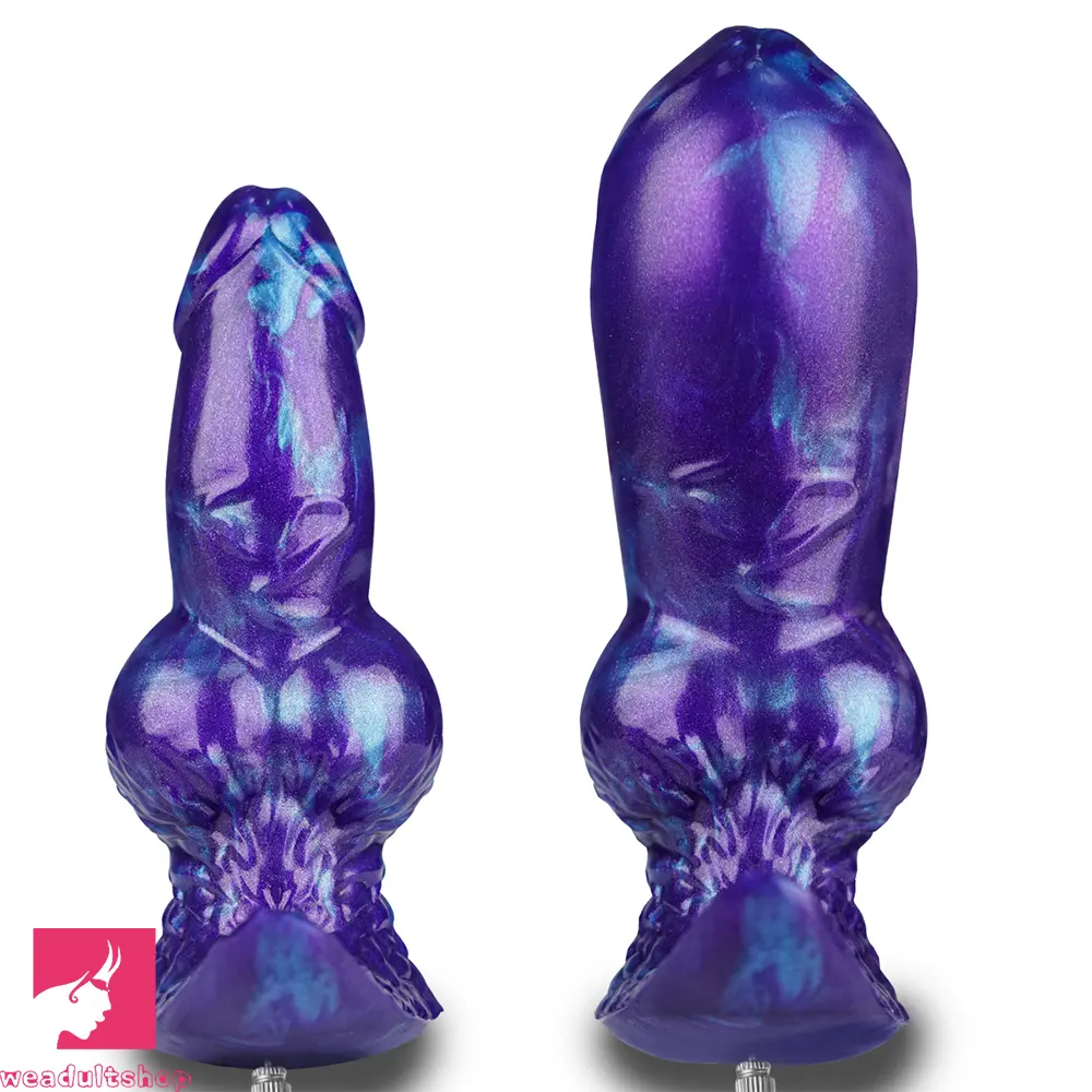 6.29in Inflatable Dog Knot Silicone Dildo Hands-free Play Adult Feel Cock