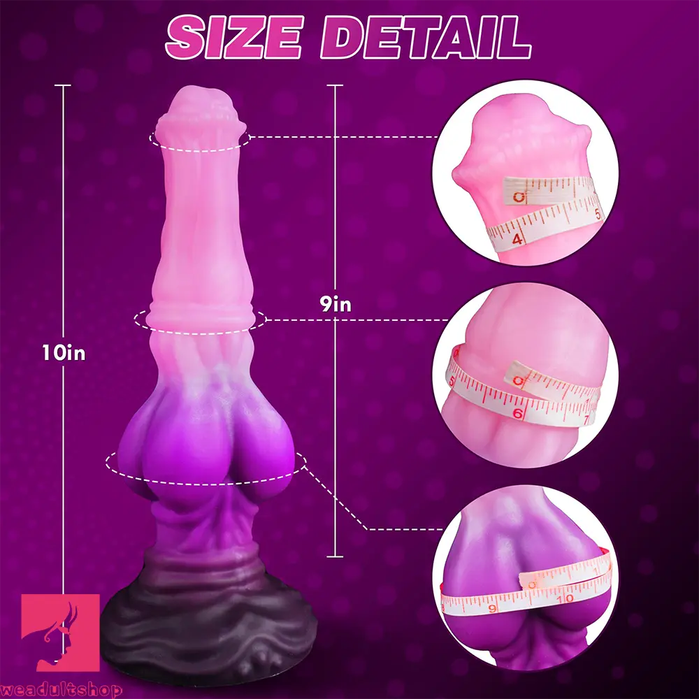 10in Big Knot Horse Feeling Head Monster Silicone Masturbation Dildo