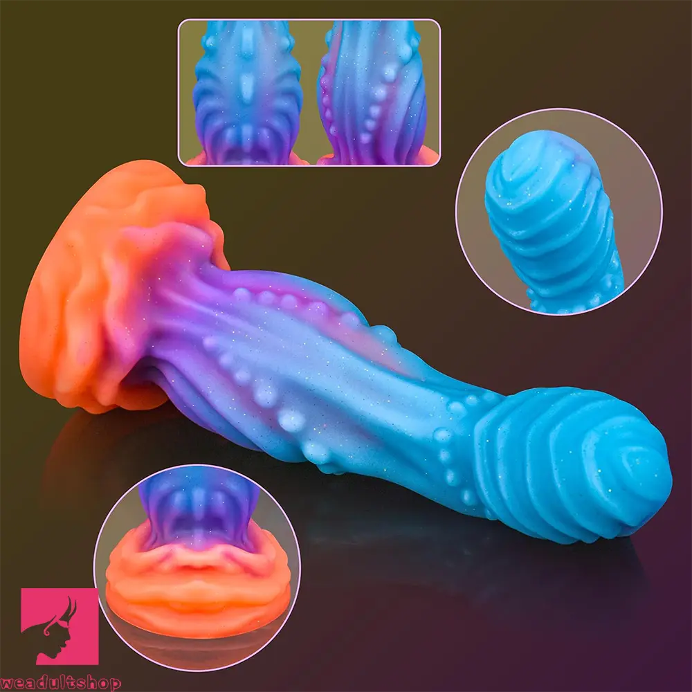 8in Luminous Fantasy Silicone Soft Big Dildo Manual Climax Bed Cock Love