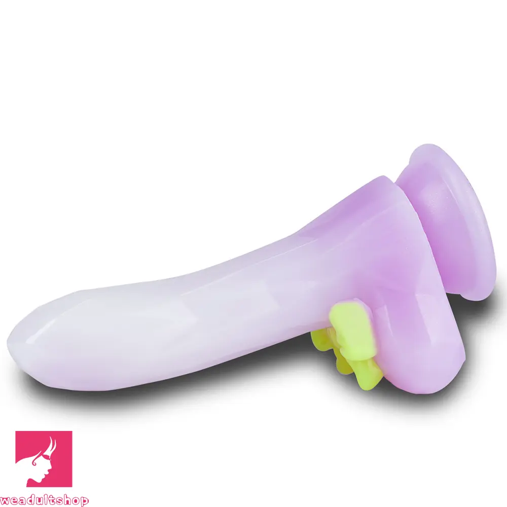 7.28in Silicone Fantasy Soft Dildo Hand-Free Adult Sex Toy For Pleasure