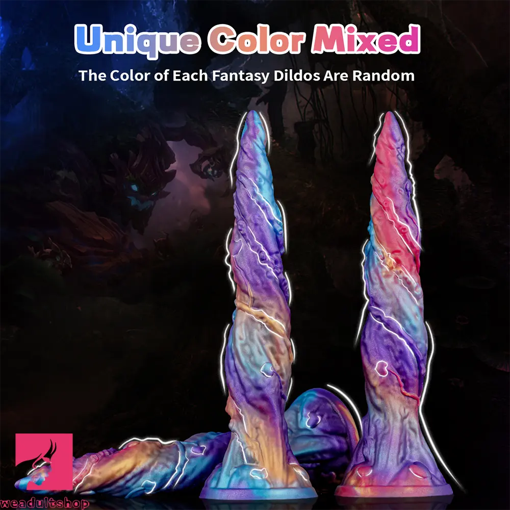 10.43in Vivid Veins Fantasy Silicone Soft Monster Dildo Couple Cock Toy