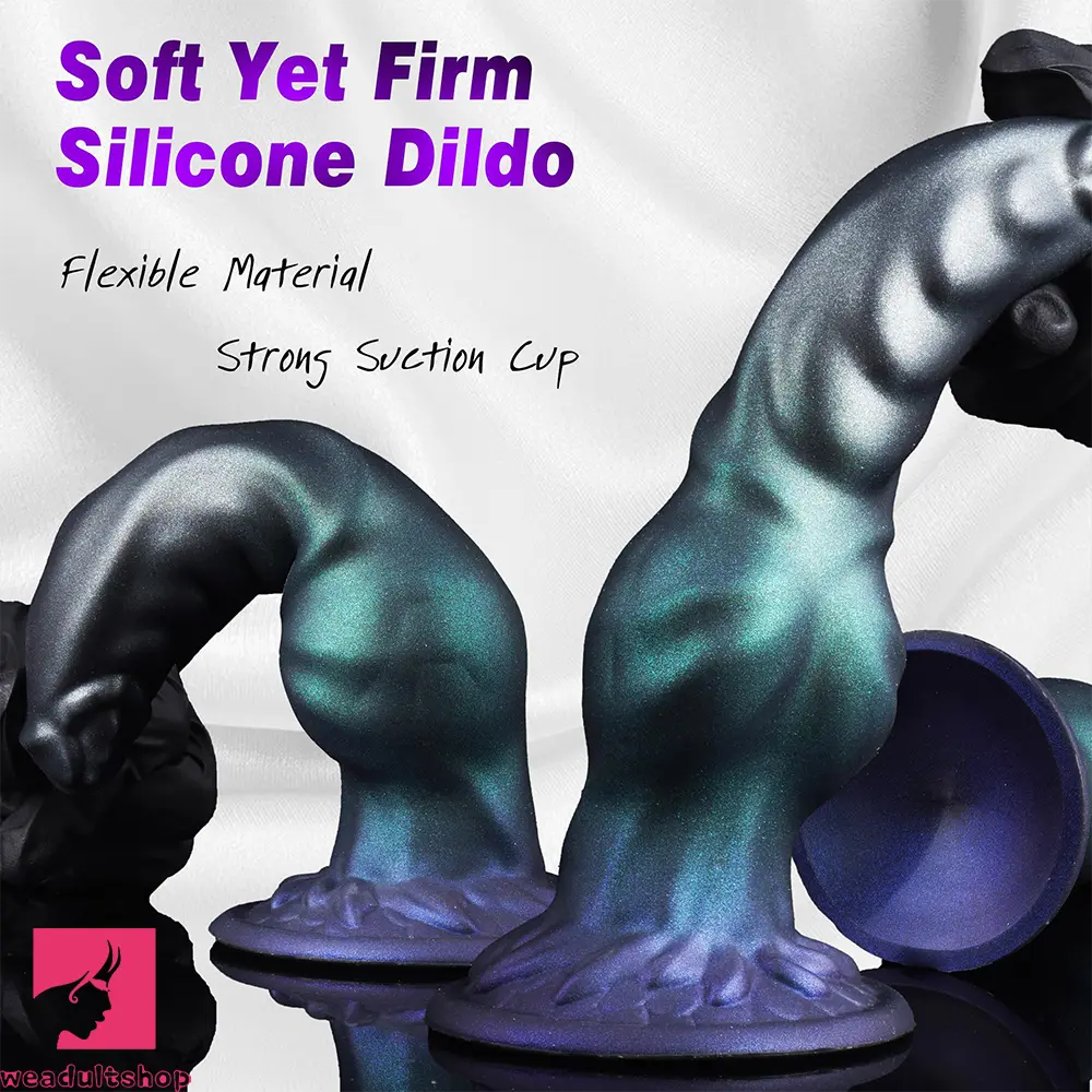 7.48in Strap on Monster Dog Knot Silicone Dildo Vaginal G-spot Sex Toy