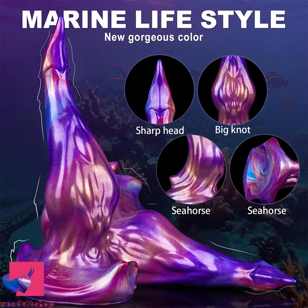 9.25in Knot Monster Silicone Dildo For G-Spot & Anal Stimulation Female