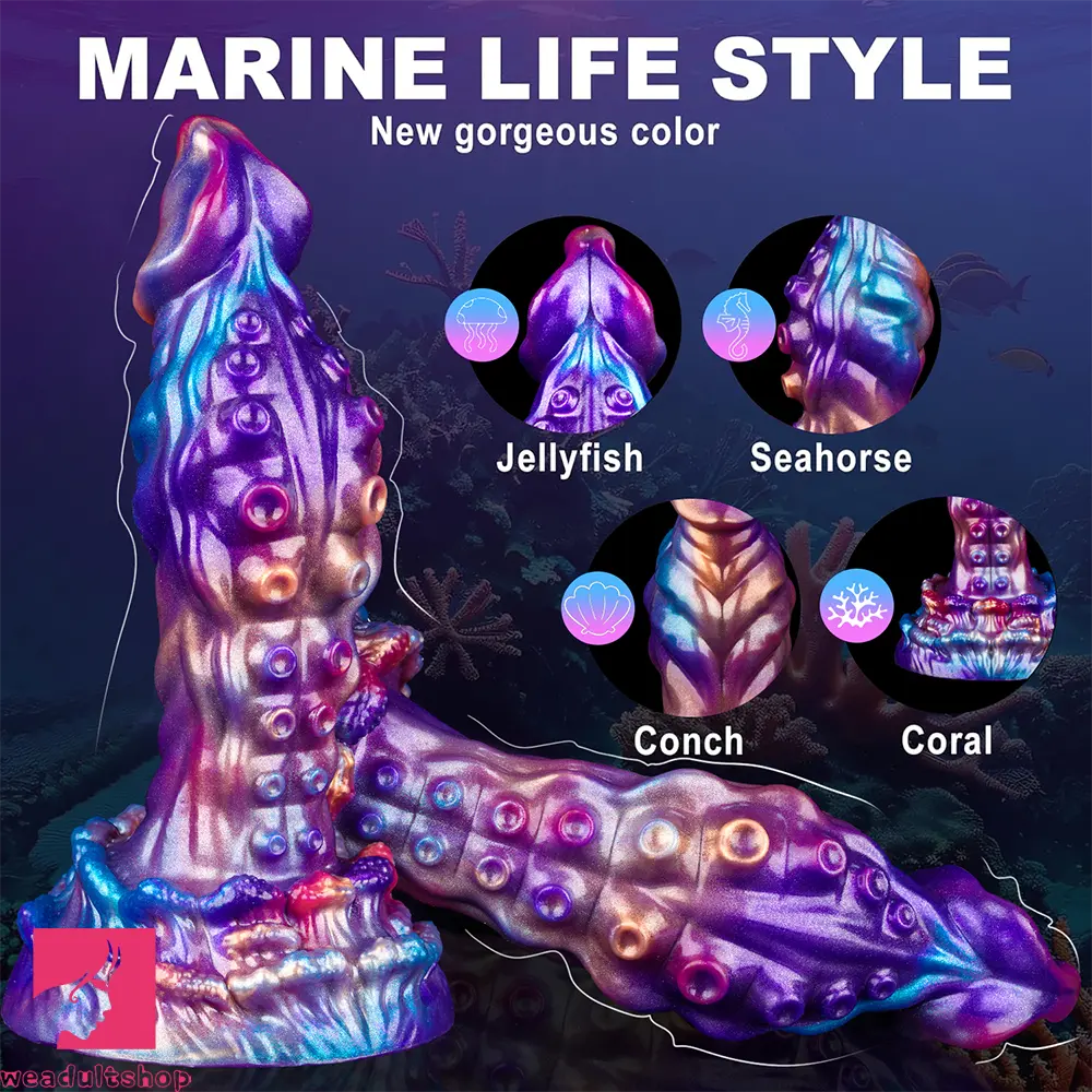 7.48in Tentacle Silicone Soft Dildo For Non-Electric Adult Intimate Cock