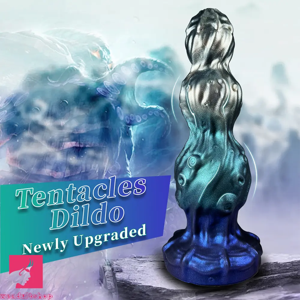 7.87in Tentacle Fantasy Knot Silicone Dildo Couple Intimacy Game Cock