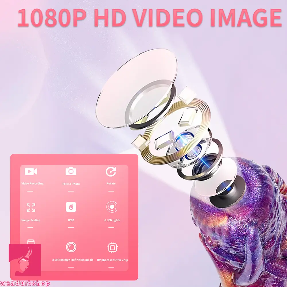 19.88in Huge Long Odd 1080P HD Video Photo Camera Endoscopy Dildo