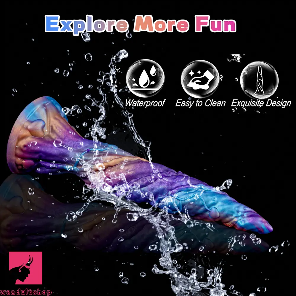 10.43in Vivid Veins Fantasy Silicone Soft Monster Dildo Couple Cock Toy