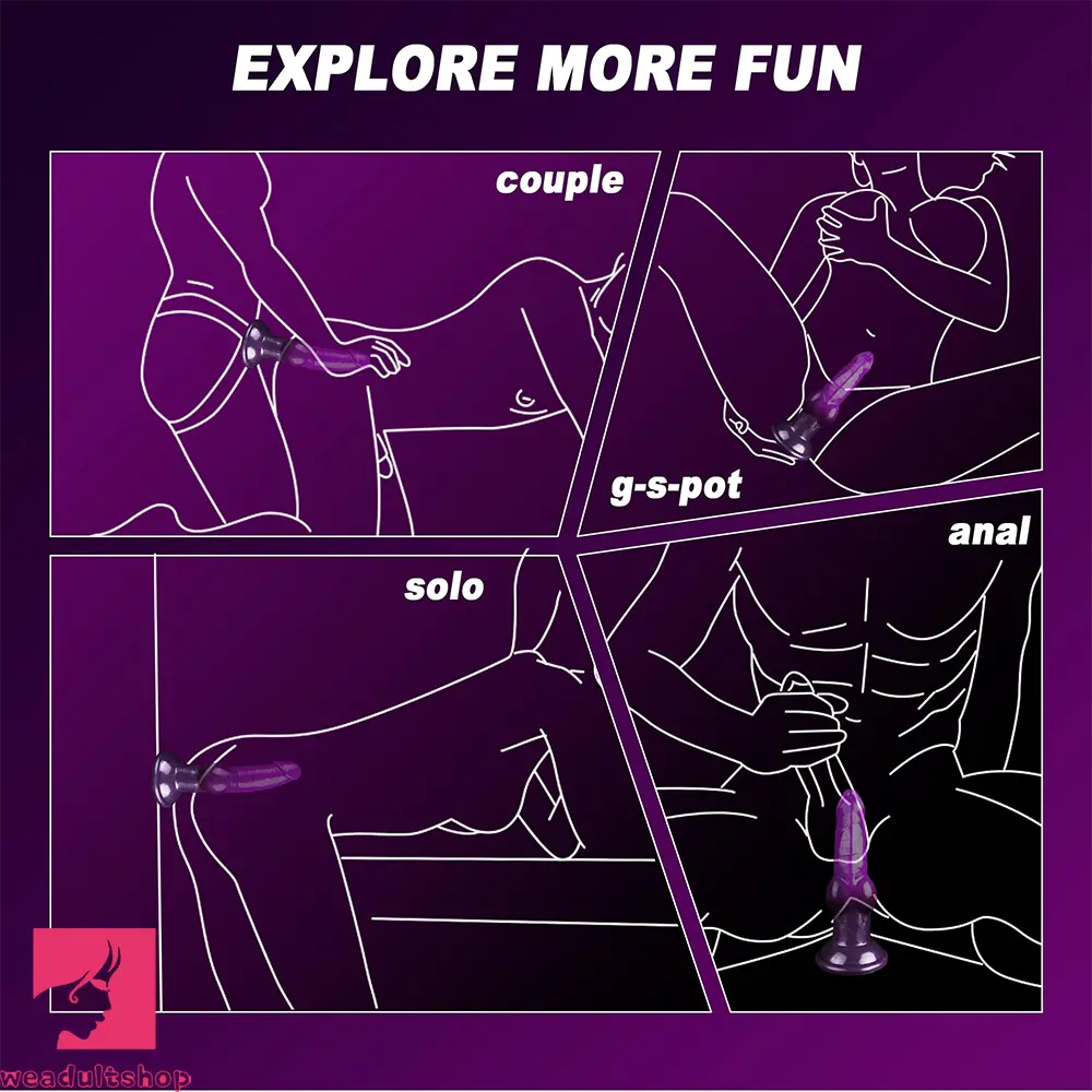 7.75in Big O Knot Silicone Inflatable Dildo Adult Gay Lesbian Cock Toy