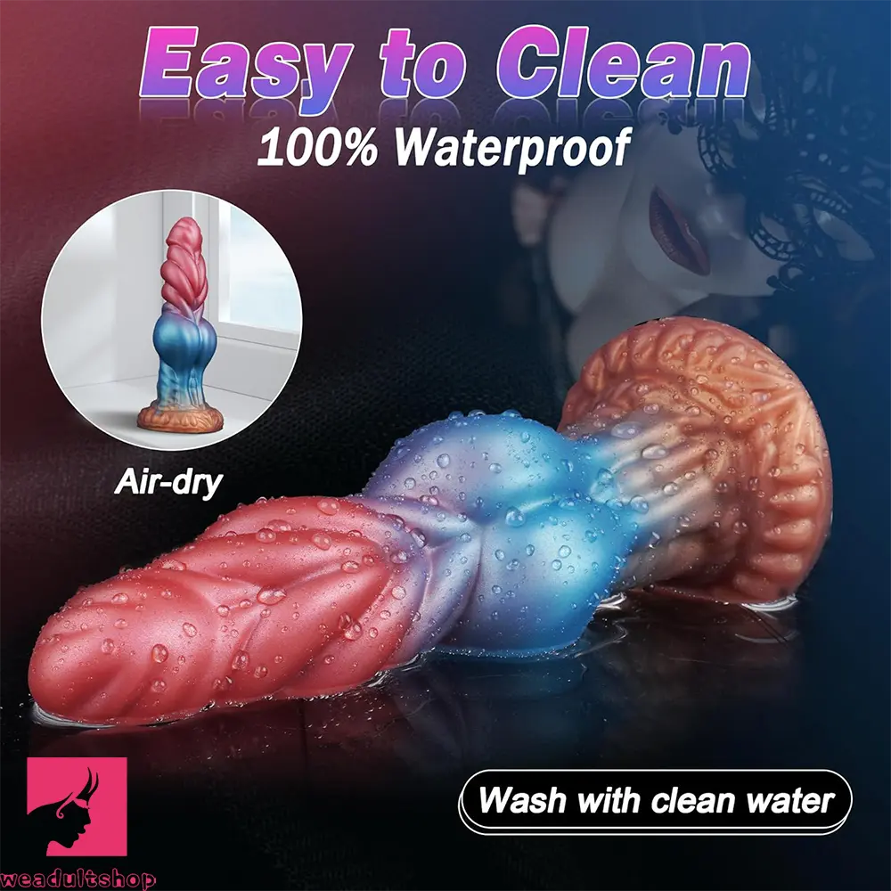 8.66in Big Knot Silicone Fantasy Dildo For Lifelike G-Spot Sex Stimulation