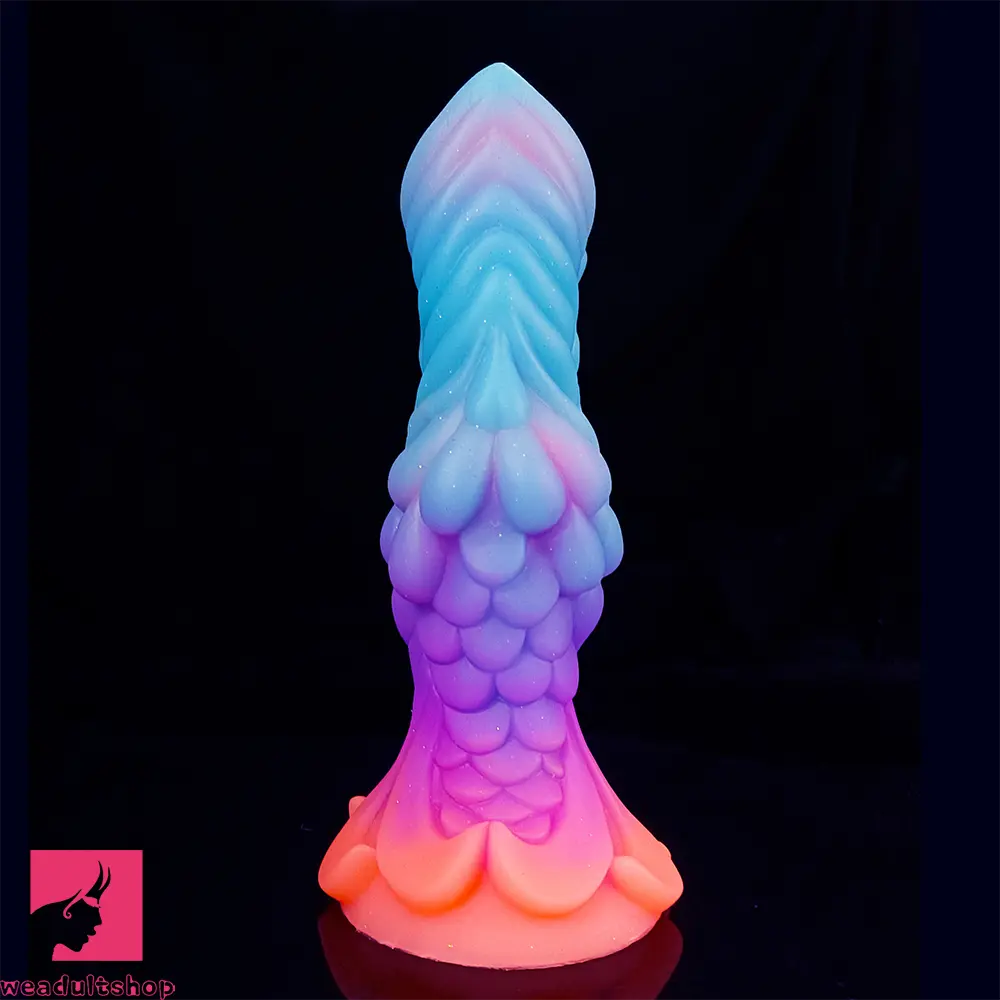 7.87in Monster Knot Luminous Dildo With Ribs Adult Sex Masturbator