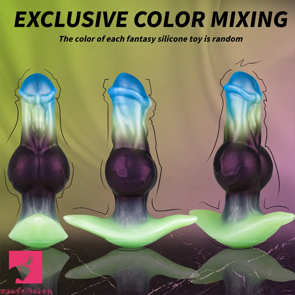 6.29in Horse Head Knot Monster Silicone Dildo For Anus Dual Dilator