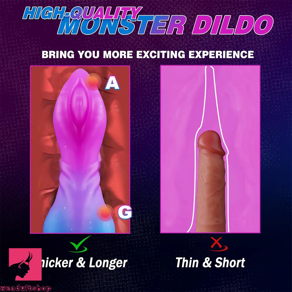 8.27in Monster Silicone Creature Knot Dildo For Hands-free Play Playtime