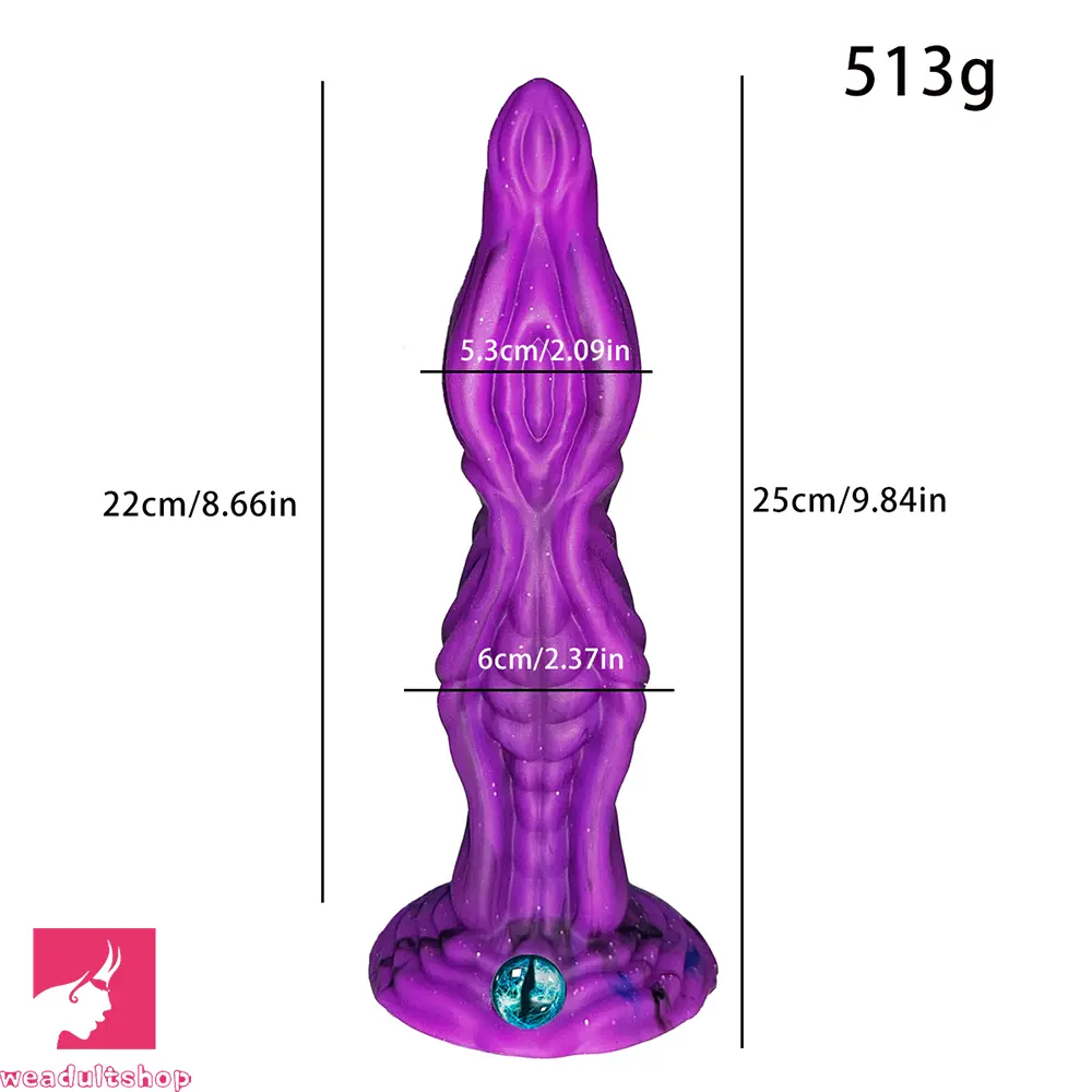 9.84in Monster Fantasy Soft Silicone Dildo With Powerful Suction Cup