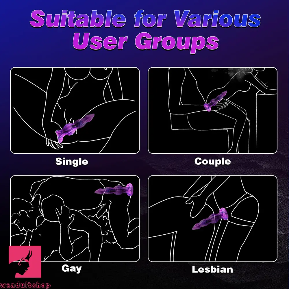 9.84in Fantasy Animal Knot Silicone Big Dildo Feel The Pleasure Love Toy