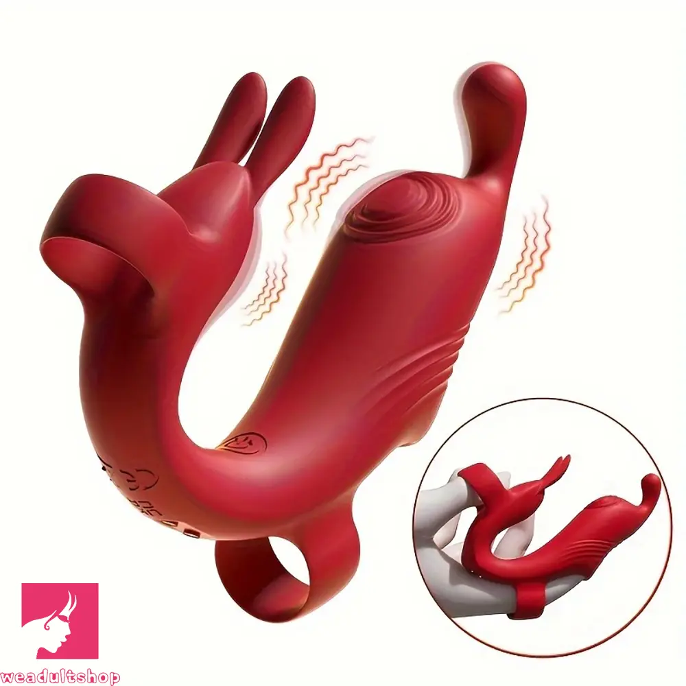 4.52in Rabbit Finger Stimulator 10 Vibration G-spot Mini Nipple Cock Dildo
