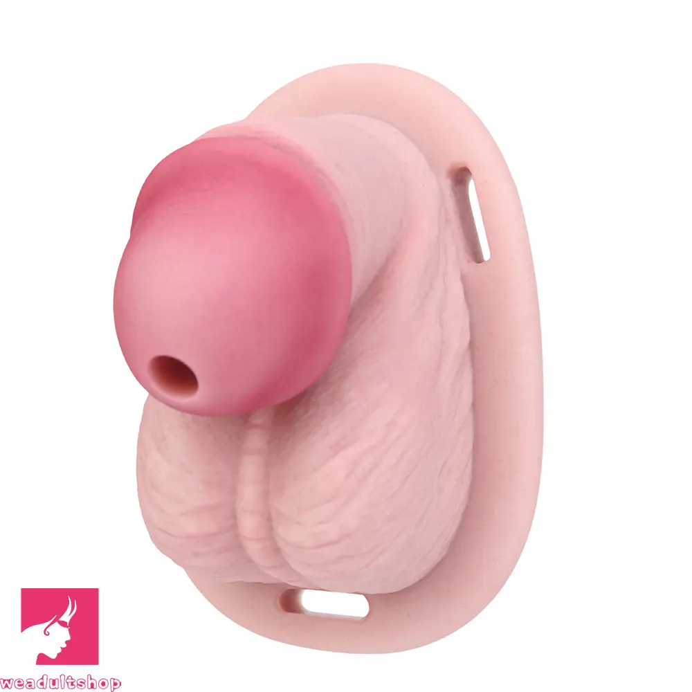 3.74in Real Hollow Chastity Cage Dildo Realistic Penis For Vagina Love