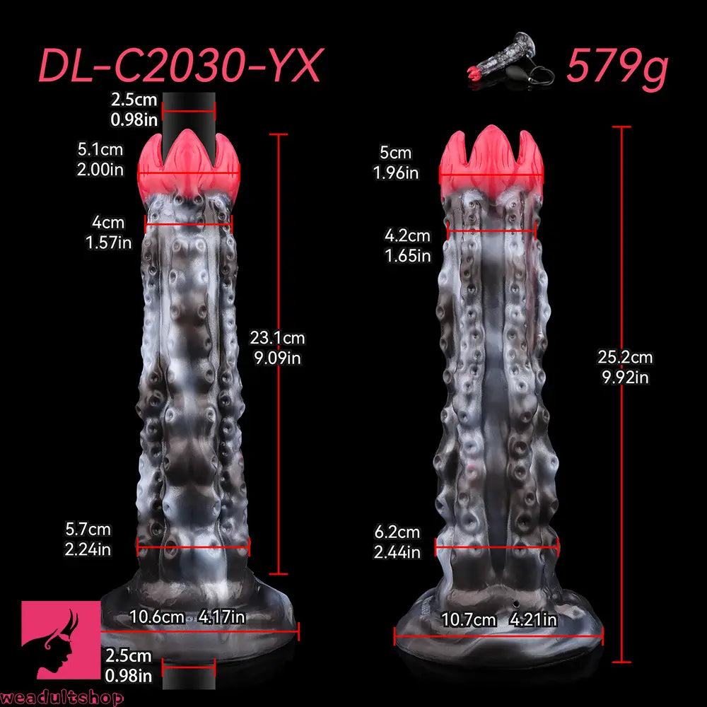 9.92in Tentacle Ovipositor Egg Laying Inflatable Dildo For Cock Masturbation