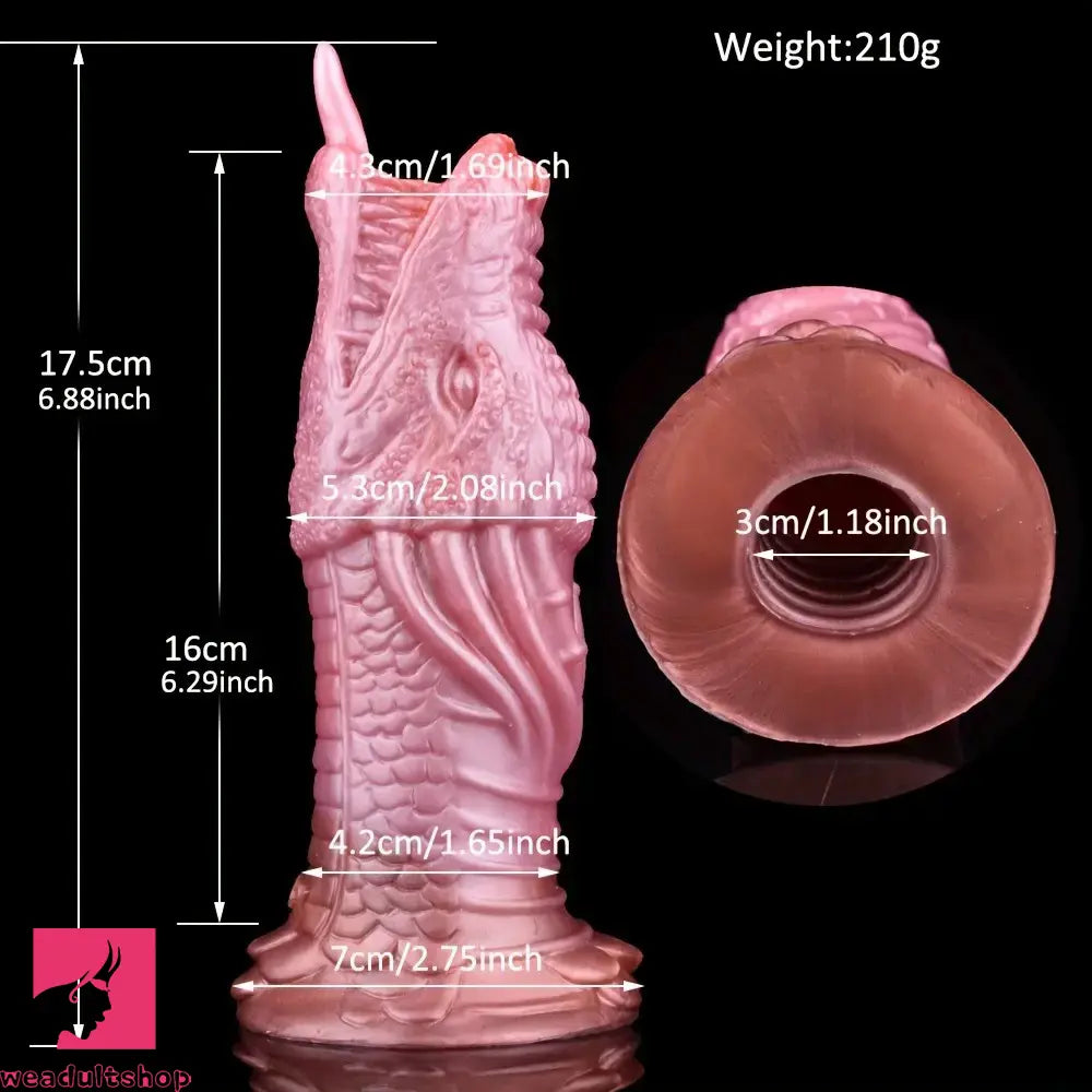 6.88in Realistic Dragon Animal Cock Sleeve 3 Colors Hollow Dildo Sheath