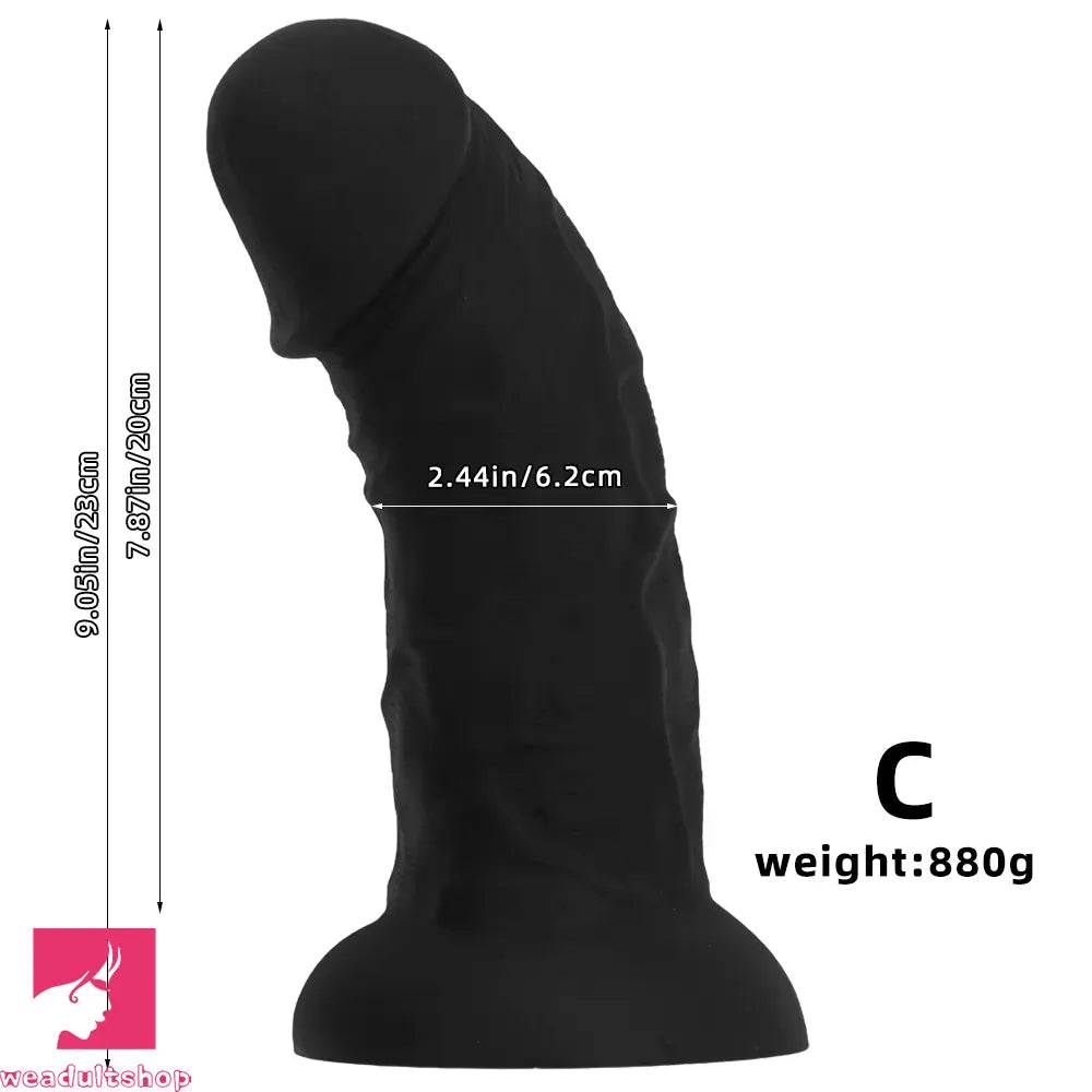 9.05in 10.03in 11.02in Thick Eggless Silicone Penis Dildo Adult For Couples