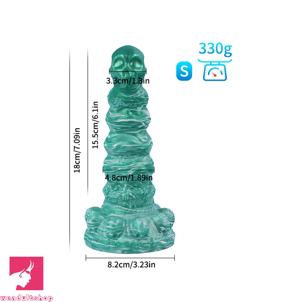 7.09in 9.06in Liquid Silicone Strange Backyard Soft Fantasy Anal Dildo
