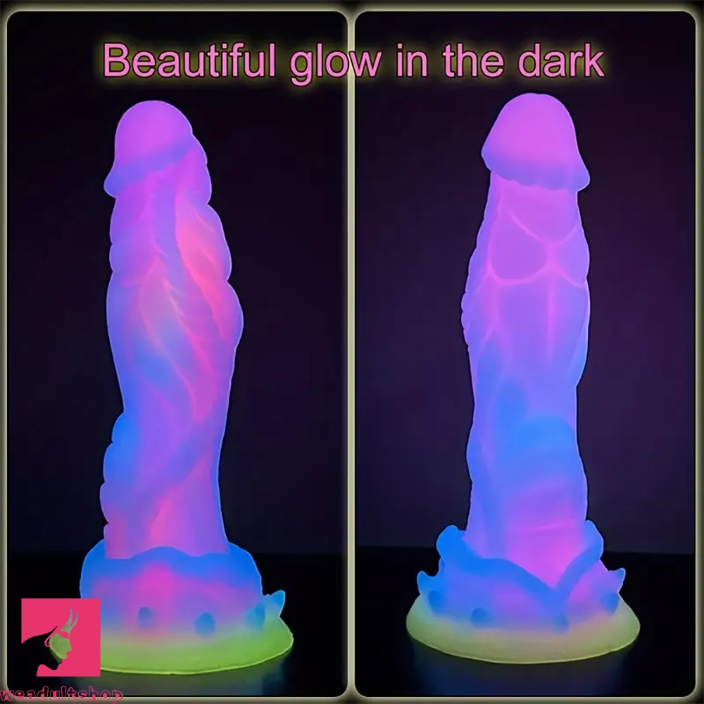 8.66in Glowing Dragon Silicone Monster Dildo For Women Prostate Massage